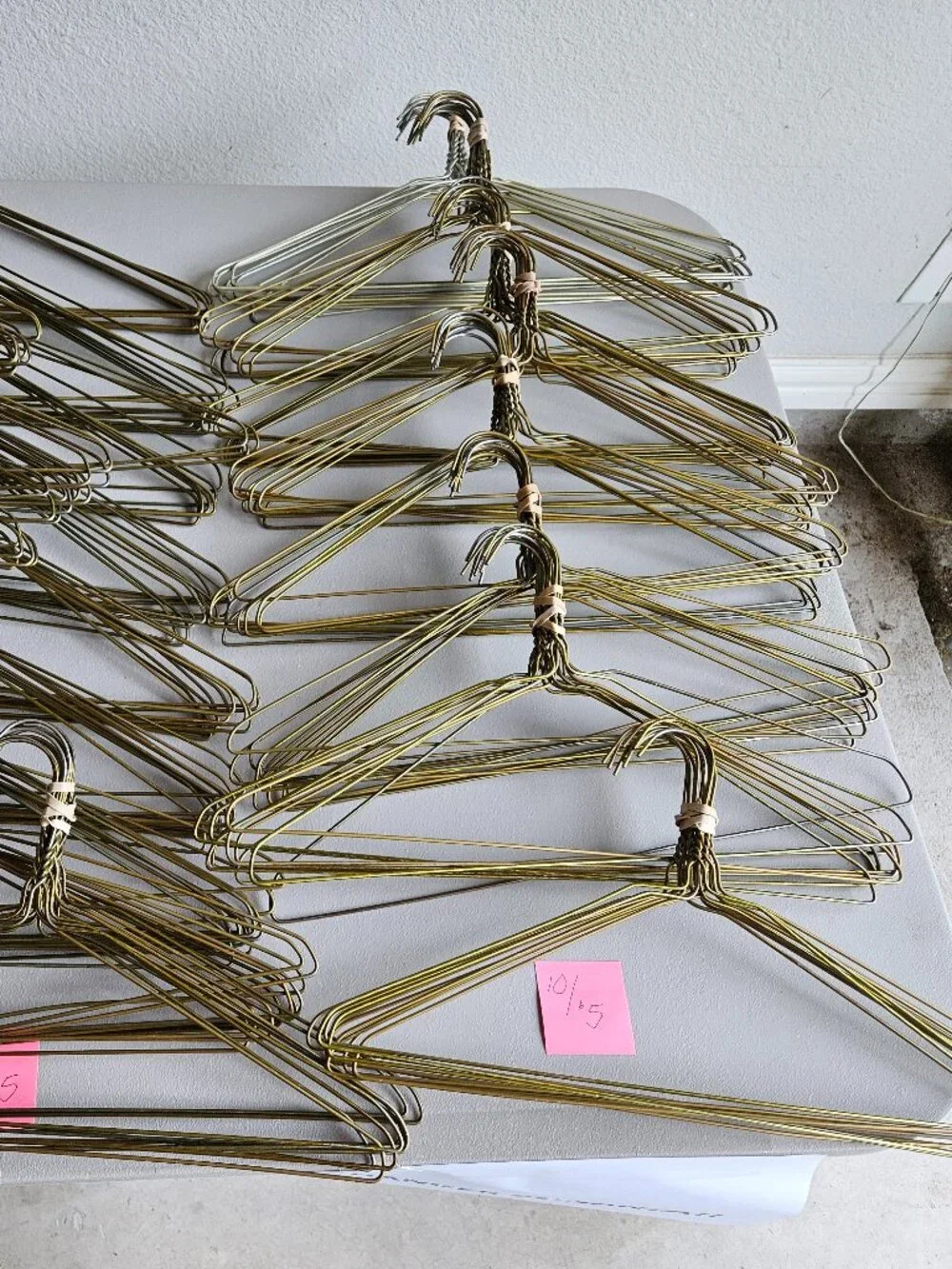 SET OF 20 MATTE GOLD METAL WIRE 16